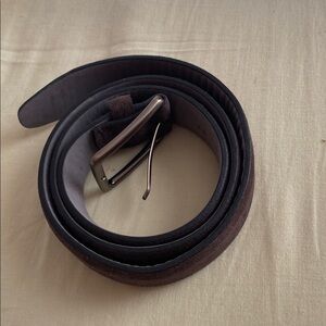 Remo Tulliani Italian Leather Belt Mens Size 34 Brown Dress Casual Made in USA